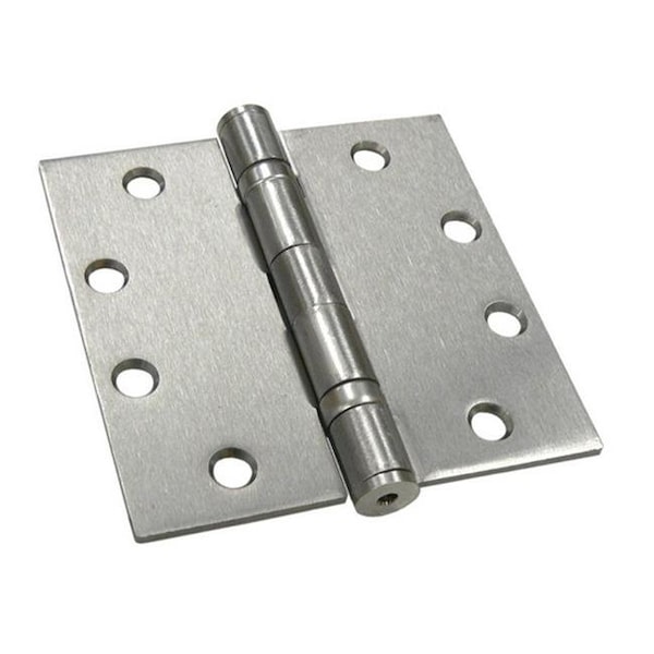 Patioplus 4.5 x 4.5 in. Heavy Duty Square Ball Bearings Hinge; Satin Chrome - Steel - 30 Case - Pack of 2 PA831494 - main